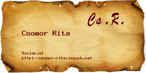 Csomor Rita névjegykártya